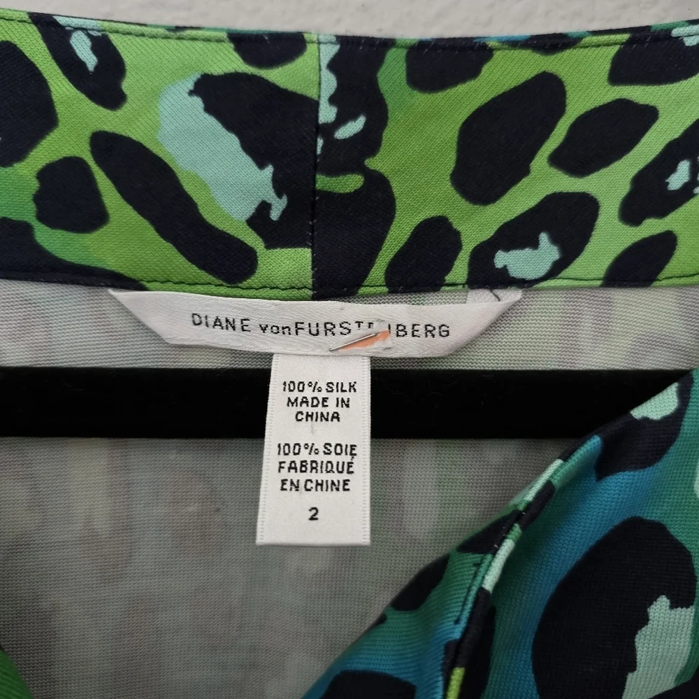 Diane Von Furstenberg Silk Mini Dress Size 2 - Picture 4 of 6